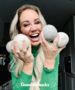 Goodlifehacks Originele XL 6 Stuks Drogerballen - Wasbollen - Wasverzachter - Zero Waste Dryerballs - Duurzaam - Herbruikbare Droogballen - Wit & Grijs - Energie Besparen -Lifestyle-Productwinkel 1000x1200 1