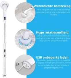 Elektrische Scrubber - Veelzijdige Schrobborstel - Elektrische Schoonmaakborstel - Binnen En Buiten Schoonmaken 13 Elektrische Scrubber - Veelzijdige Schrobborstel - Elektrische Schoonmaakborstel - Binnen En Buiten Schoonmaken -Lifestyle-Productwinkel 1099x1200