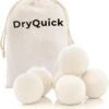 DRYQUICK Drogerballen- Wasbollen- Duurzaam Schapenwol - Herbruikbaar- 6 XL Wasballen Wit