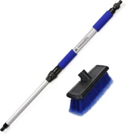 Navaris Telescopische Autowasborstel - Watergevoerde Wasborstel Voor Auto's En Ramen Met Uitschuifbare Lange Handgreep En Zachte Haren - Blauw -Lifestyle-Productwinkel 1129x1200 2