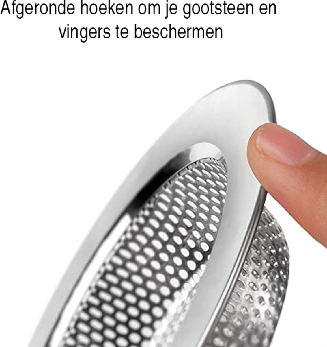 Luxe RVS Gootsteen Zeef Ø88mm - 50mm - Gootsteenstop - Afvoerzeef - Korfplug - Gootsteenbakje - Afvoerstop - Gootsteen Stop 80 Mm 4 Luxe RVS Gootsteen Zeef Ø88mm - 50mm - Gootsteenstop - Afvoerzeef - Korfplug - Gootsteenbakje - Afvoerstop - Gootsteen Stop 80 Mm - Afbeelding 2