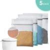 ForDig Wasnet Waszakjes (5 Stuks) Voor Lingerie En Fijne Was - Geschikt Voor Wasmachine - Met Rits - Wit -Lifestyle-Productwinkel 1147x1200
