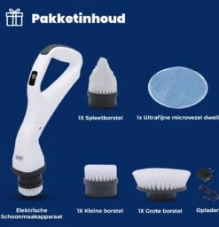 B-care Elektrische Schoonmaakborstel - 4 Opzetstukken - Wasborstel - Poetsmachine - Schrobborstel - Handborstel - Werkborstel - Schrobber - Boorborstel - Schoonmaakmiddelen - Reinigingsborstel -Lifestyle-Productwinkel 1160x1200 2