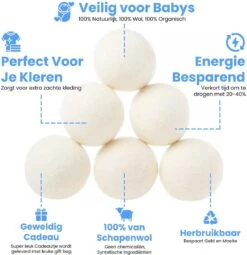 DRYQUICK Drogerballen- Wasbollen- Duurzaam Schapenwol - Herbruikbaar- 6 XL Wasballen Wit 15 DRYQUICK Drogerballen- Wasbollen- Duurzaam Schapenwol - Herbruikbaar- 6 XL Wasballen Wit -Lifestyle-Productwinkel 1162x1200