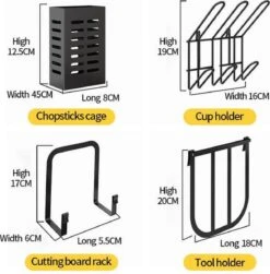 Doogo® Afdruiprek Met Lekbak 2 Laags – Inklapbaar - Muur Hangen Mogelijke - Afwasrek – Met 2 Lekbakken – Extra Accessories Voor Servies En Snijplanken - RVS -Lifestyle-Productwinkel 1180x1200 3