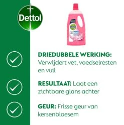 Dettol - Power & Fresh - Allesreiniger - Kersenbloesem - 8 X 1 Liter -Lifestyle-Productwinkel 1189x1200 6