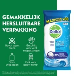 Dettol - Power & Fresh - Schoonmaakdoekjes - Oceaanfris - 4 X 80 Doekjes -Lifestyle-Productwinkel 1196x1200 6