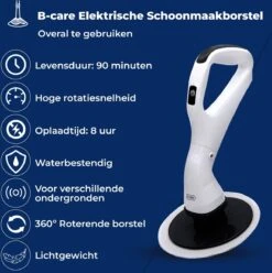 B-care Elektrische Schoonmaakborstel - 4 Opzetstukken - Wasborstel - Poetsmachine - Schrobborstel - Handborstel - Werkborstel - Schrobber - Boorborstel - Schoonmaakmiddelen - Reinigingsborstel -Lifestyle-Productwinkel 1196x1200 8
