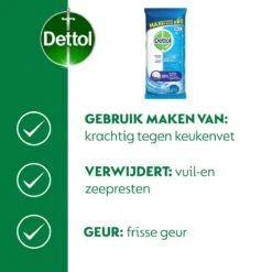 Dettol - Power & Fresh - Schoonmaakdoekjes - Oceaanfris - 4 X 80 Doekjes -Lifestyle-Productwinkel 1199x1200 12