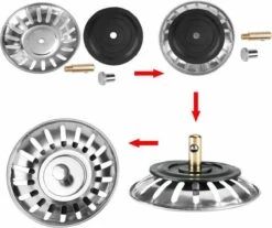 Afvoerzeef Roestvrijstaal - Gootsteen Zeef - Gootsteen Stopper - RVS - 80mm -Lifestyle-Productwinkel 1200x1007 1