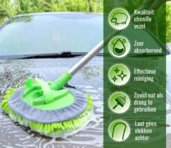 Merkloos Professionele Telescopische Wasborstel + Tonova Pen - Auto Schoonmaakborstel - Anti Slip - Auto, Caravan & Camper - Uitschuifbaar - Groen -Lifestyle-Productwinkel 1200x1042