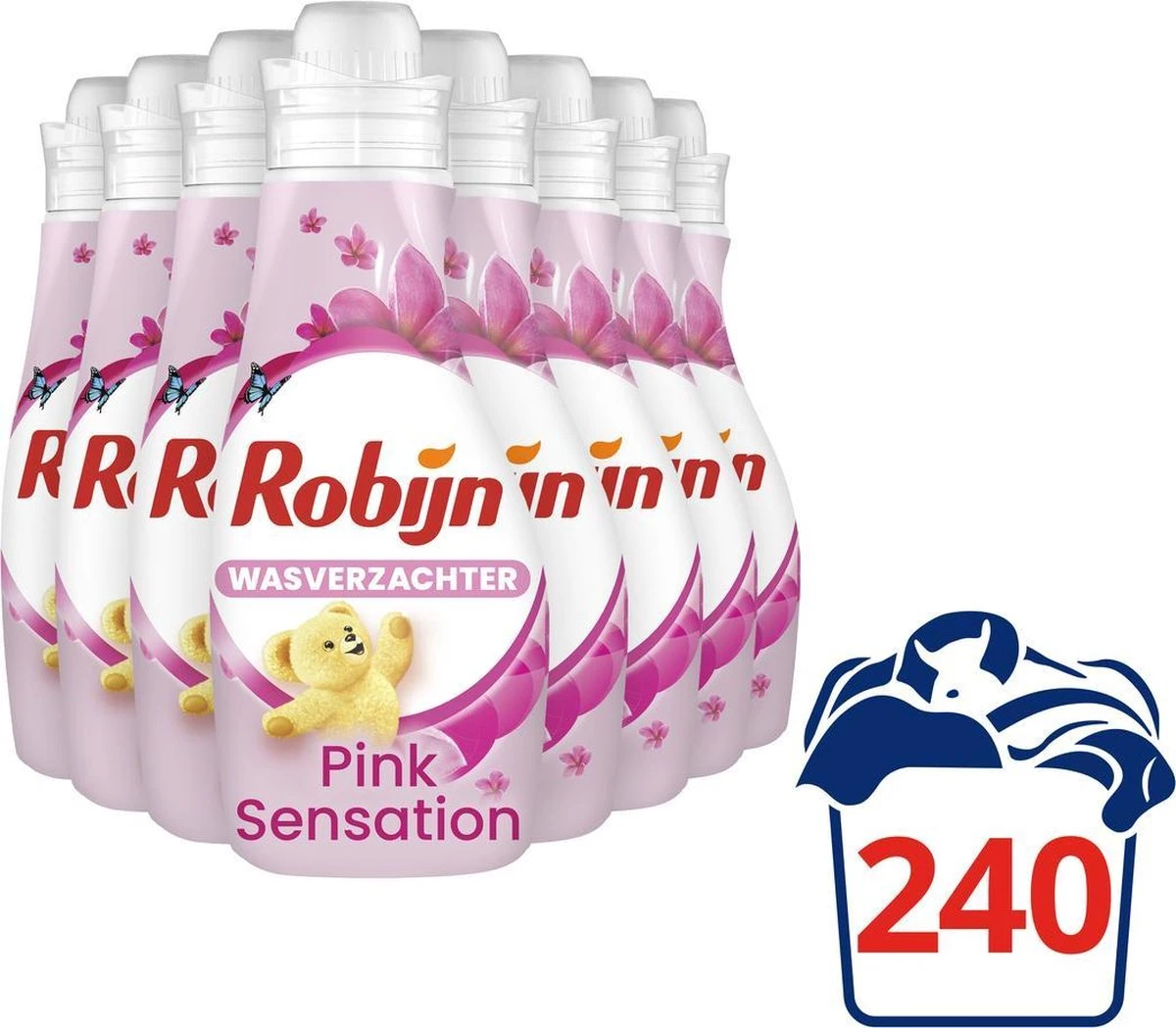 Robijn Pink Sensation Wasverzachter - 240 Wasbeurten - Voordeelverpakking 4 Robijn Pink Sensation Wasverzachter - 240 Wasbeurten - Voordeelverpakking - Afbeelding 2