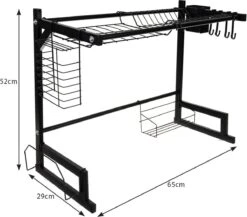 Afdruiprek Droger Zwart Voor Bestek Boven De Gootsteen 65 Cm X 29 Cm X 52 Cm -Lifestyle-Productwinkel 1200x1052 1