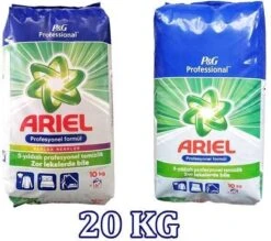 Ariel Waspoeder Combi Voordeelverpakking | 2 X 10 KG - Ariel Color + Regular Waspoeder | Voor Gekleurde En Witte Was Tot 2x 330kg Was ,