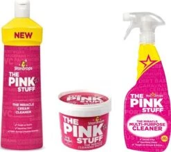 Stardrops 3x The Pink Stuff - Het Wonder Reinigingsmiddel – Allesreiniger Spray - Schoonmaakpasta - Milieuvriendelijk - Huishouden