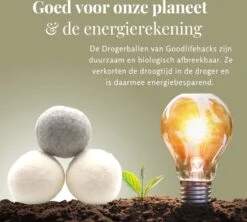 Goodlifehacks Originele XL 6 Stuks Drogerballen - Wasbollen - Wasverzachter - Zero Waste Dryerballs - Duurzaam - Herbruikbare Droogballen - Wit & Grijs - Energie Besparen -Lifestyle-Productwinkel 1200x1080