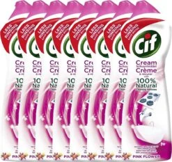 CIF Cream Pink Flower - 8 X 500 Ml - Schuurmiddel - Voordeelverpakking -Lifestyle-Productwinkel 1200x1132 2