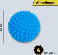 Merkloos 4x Wasdrogerballen - Drogerballen - Wasdroger Droogballen – Wasbol – Was Bal - Wasballen – Wasdroger - Ballen -Lifestyle-Productwinkel 1200x1138
