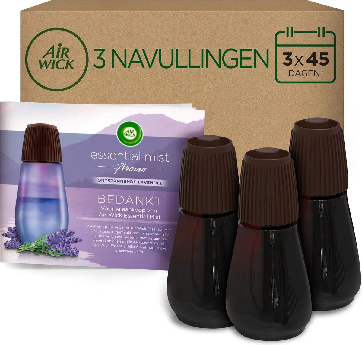 Air Wick Essential Mist Automatische Luchtverfrisser - Ontspannende Lavendel - 3 Navullingen 2 Air Wick Essential Mist Automatische Luchtverfrisser - Ontspannende Lavendel - 3 Navullingen