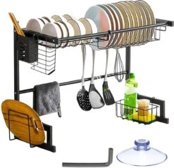 Afdruiprek Droger Zwart Voor Bestek Boven De Gootsteen 65 Cm X 29 Cm X 52 Cm -Lifestyle-Productwinkel 1200x1154 2