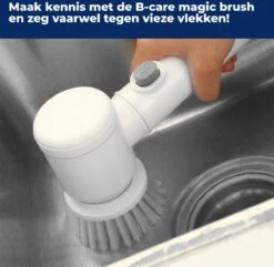 B-care Magic Brush - Elektrische Multifunctionele Schoonmaakborstel - 7 Opzetstukken - Wasborstel - Poetsmachine - Schrobborstel - Handborstel - Werkborstel - Schrobber - Boorborstel - Reinigingsborstel -Lifestyle-Productwinkel 1200x1170 5