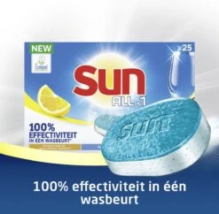 SUN® Sun All-In-1 Citroen Vaatwastabletten - 7 X 24 Tabletten - Voordeelverpakking -Lifestyle-Productwinkel 1200x1176 1