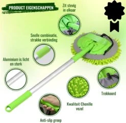 Merkloos Professionele Telescopische Wasborstel + Tonova Pen - Auto Schoonmaakborstel - Anti Slip - Auto, Caravan & Camper - Uitschuifbaar - Groen -Lifestyle-Productwinkel 1200x1178 6