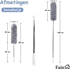 Fain® Plumeau Met Telescoopsteel – Grijs – 80 Tot 240 Cm - Uitschuifbaar – Wasbaar - Flexibel 360° Draaibaar – Duster - Microvezel Ragebol 19 Fain® Plumeau Met Telescoopsteel – Grijs – 80 Tot 240 Cm - Uitschuifbaar – Wasbaar - Flexibel 360° Draaibaar – Duster - Microvezel Ragebol -Lifestyle-Productwinkel 1200x1182 8