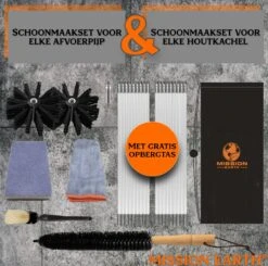 Schoorsteenveegset - 8 Meter - 2 Borstelkoppen - Professioneel - Schoorsteen Borstel - Veegkit - Haardset Voor Houtkachel - Flexibel - Schoorsteenveger - Pelletkachel Accessoires - Schoorsteen Reiniger - Geschikt Voor Boormachines -Lifestyle-Productwinkel 1200x1189 8