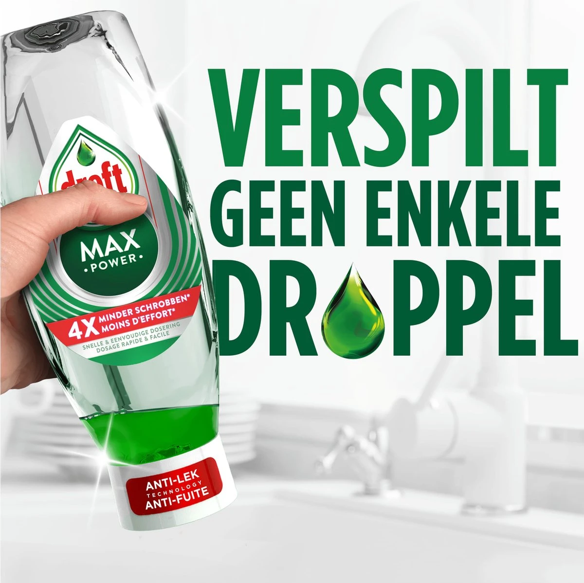 Dreft MaxPower - Vloeibaar Afwasmiddel - Voordeelverpakking 8 X 450 Ml 8 Dreft MaxPower - Vloeibaar Afwasmiddel - Voordeelverpakking 8 X 450 Ml - Afbeelding 6