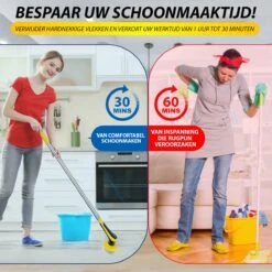 Trendosa Elektrische Schoonmaakborstel - Elektrische Schrobborstel - Poetsmachine - Handborstel - Scrubber- De Badkamer/Keuken/Auto- 10 Opzetstukken Geel -Lifestyle-Productwinkel 1200x1198 53