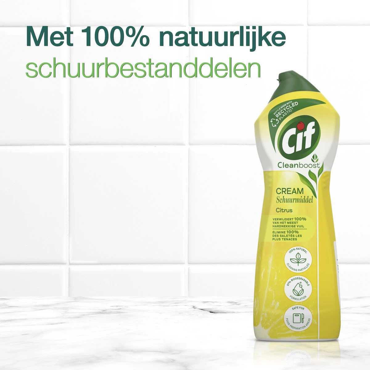 Cif CleanBoost Cream Citroen Schuurmiddel - 8 X 750 Ml - Voordeelverpakking 6 Cif CleanBoost Cream Citroen Schuurmiddel - 8 X 750 Ml - Voordeelverpakking - Afbeelding 4