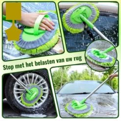 Merkloos Professionele Telescopische Wasborstel + Tonova Pen - Auto Schoonmaakborstel - Anti Slip - Auto, Caravan & Camper - Uitschuifbaar - Groen -Lifestyle-Productwinkel 1200x1200 1419