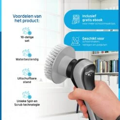 Qualitics Elektrische Schoonmaakborstel - Roterende Polijstmachine - Schrobborstel - Poetsmachine - Vloerreiniger Met 10 Opzetstukken 19 Qualitics Elektrische Schoonmaakborstel - Roterende Polijstmachine - Schrobborstel - Poetsmachine - Vloerreiniger Met 10 Opzetstukken -Lifestyle-Productwinkel 1200x1200 1434