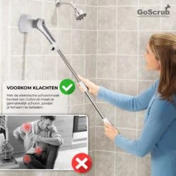 GoScrub® Elektrische Schoonmaakborstel – Elektrische Schrobber - Schrobborstel – Voor Badkamer Of Keuken – Schrobber Met Steel – Luiwagen – Polijstmachine - Poetsmachine Met 10 Opzetstukken 22 GoScrub® Elektrische Schoonmaakborstel – Elektrische Schrobber - Schrobborstel – Voor Badkamer Of Keuken – Schrobber Met Steel – Luiwagen – Polijstmachine - Poetsmachine Met 10 Opzetstukken -Lifestyle-Productwinkel 1200x1200 1443