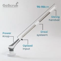 GoScrub® Elektrische Schoonmaakborstel – Elektrische Schrobber - Schrobborstel – Voor Badkamer Of Keuken – Schrobber Met Steel – Luiwagen – Polijstmachine - Poetsmachine Met 10 Opzetstukken 25 GoScrub® Elektrische Schoonmaakborstel – Elektrische Schrobber - Schrobborstel – Voor Badkamer Of Keuken – Schrobber Met Steel – Luiwagen – Polijstmachine - Poetsmachine Met 10 Opzetstukken -Lifestyle-Productwinkel 1200x1200 1446