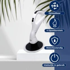 B-care Elektrische Schoonmaakborstel - 4 Opzetstukken - Wasborstel - Poetsmachine - Schrobborstel - Handborstel - Werkborstel - Schrobber - Boorborstel - Schoonmaakmiddelen - Reinigingsborstel -Lifestyle-Productwinkel 1200x1200 1458