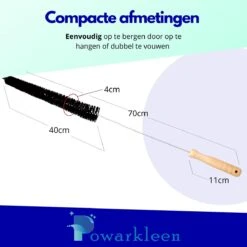 Powarkleen® - Radiatorborstel - Flexibel - Houten Handvat - Roestvrijstaal - Schoonmaakborstel - 70cm Lang! - 1 Stuk -Lifestyle-Productwinkel 1200x1200 1460