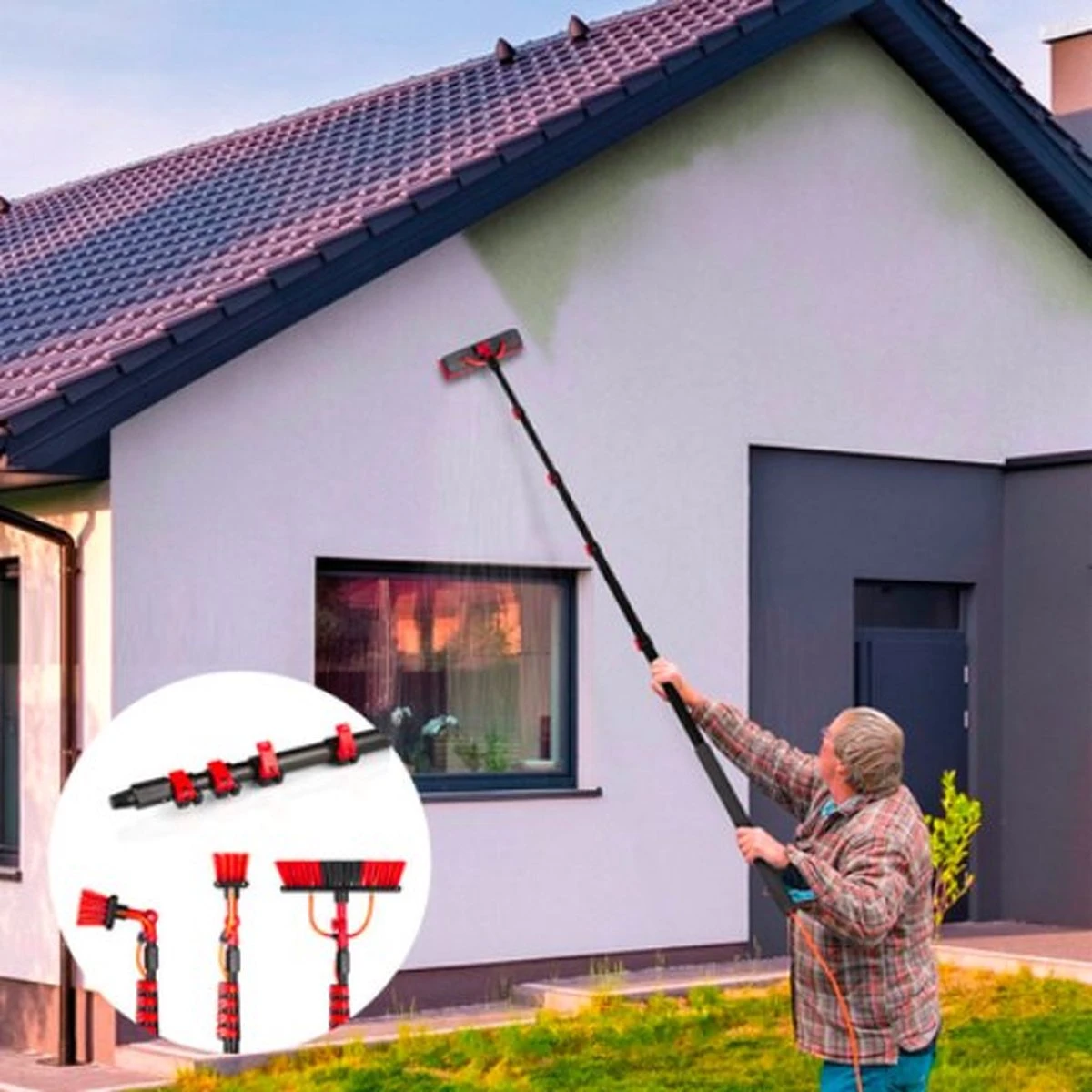 Chimb Telescopische Wasborstel - Uitschuifbare Waterborstel - Ramenwassen - 4,6 Meter - Met Zeepdispenser 5 Chimb Telescopische Wasborstel - Uitschuifbare Waterborstel - Ramenwassen - 4,6 Meter - Met Zeepdispenser - Afbeelding 3