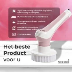 GoScrub® Elektrische Schoonmaakborstel – Elektrische Schrobber - Schrobborstel – Voor Badkamer Of Keuken – Schrobber Met Steel – Luiwagen – Polijstmachine - Roze 15 GoScrub® Elektrische Schoonmaakborstel – Elektrische Schrobber - Schrobborstel – Voor Badkamer Of Keuken – Schrobber Met Steel – Luiwagen – Polijstmachine - Roze -Lifestyle-Productwinkel 1200x1200 1508