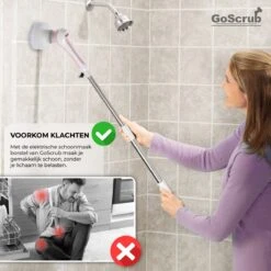 GoScrub® Elektrische Schoonmaakborstel – Elektrische Schrobber - Schrobborstel – Voor Badkamer Of Keuken – Schrobber Met Steel – Luiwagen – Polijstmachine - Roze 21 GoScrub® Elektrische Schoonmaakborstel – Elektrische Schrobber - Schrobborstel – Voor Badkamer Of Keuken – Schrobber Met Steel – Luiwagen – Polijstmachine - Roze -Lifestyle-Productwinkel 1200x1200 1514