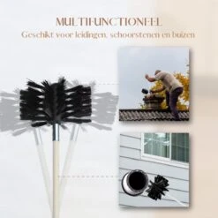 Waay Lifestyle Schoorsteenveegset - Schoorsteenborstel 6 Meter - Schoorsteenreiniger - Schrobborstels - Schoorsteenveger - Flexibele Steel - Geschikt Voor Boormachine - Wit -Lifestyle-Productwinkel 1200x1200 1536
