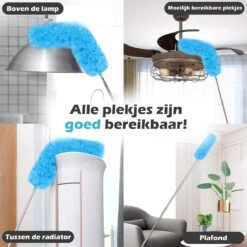 JUST23 Plumeau Uitschuifbaar Met Telescoopsteel – 60 Tot 140 Cm – Ragebol – Stoffer – Duster - Blauw - Incl. Microfiber Doek -Lifestyle-Productwinkel 1200x1200 1564