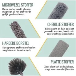 Livv Goods Telescopische Plumeau Set Met Telescoopsteel - 5 In 1 - Tot 250 Cm Uitschuifbaar - Duster - Stoffer -Lifestyle-Productwinkel 1200x1200 1576