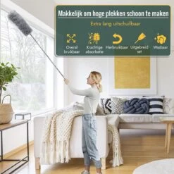Livv Goods Telescopische Plumeau Set Met Telescoopsteel - 5 In 1 - Tot 250 Cm Uitschuifbaar - Duster - Stoffer -Lifestyle-Productwinkel 1200x1200 1577