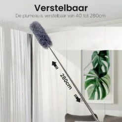 Plumeau Uitschuifbaar Tot 280cm - RVS - Telescopisch - Plumeau Met Telescoopsteel - 360° Flexibel -Lifestyle-Productwinkel 1200x1200 1582