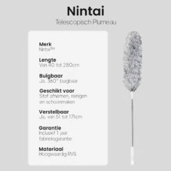 Plumeau Uitschuifbaar Tot 280cm - RVS - Telescopisch - Plumeau Met Telescoopsteel - 360° Flexibel -Lifestyle-Productwinkel 1200x1200 1587