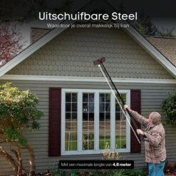 Merkloos Telescoopsteel Ramenwassen 4,6M - Met Borstel & Waterdoorvoer - Voor Ramen - Watertoevoer - Borstel -Lifestyle-Productwinkel 1200x1200 1615