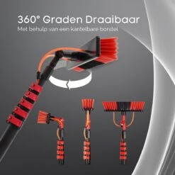 Merkloos Telescoopsteel Ramenwassen 4,6M - Met Borstel & Waterdoorvoer - Voor Ramen - Watertoevoer - Borstel -Lifestyle-Productwinkel 1200x1200 1618