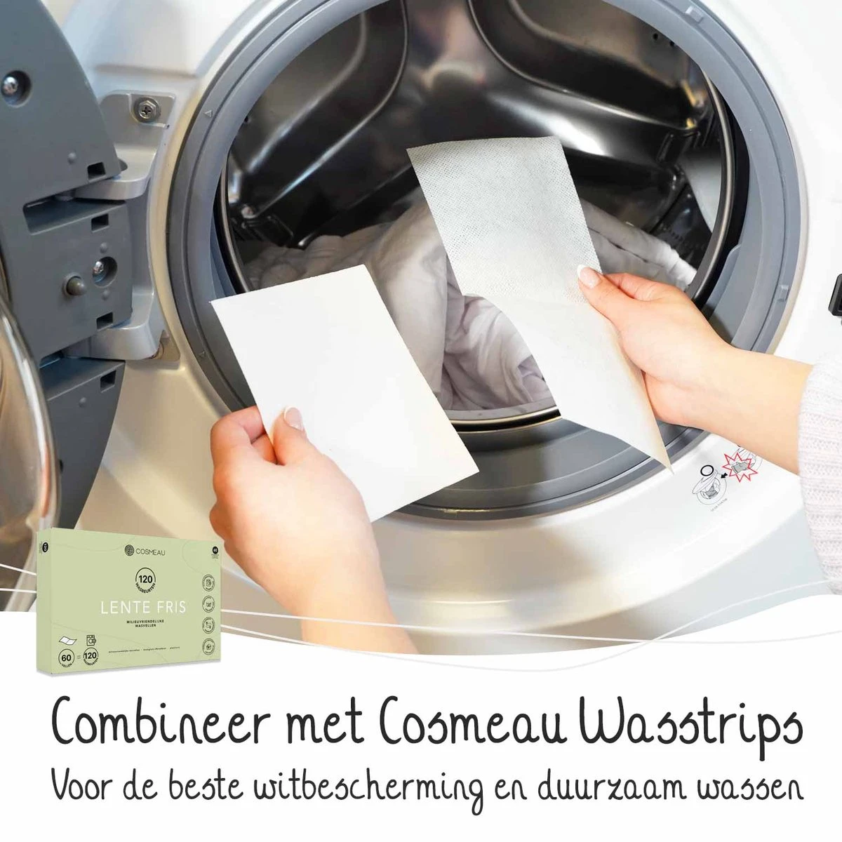 Cosmeau Witte Was White Protect Wasstrips 30 Wasbeurten Sheets Eco Laundry Strips 5 Cosmeau Witte Was White Protect Wasstrips 30 Wasbeurten Sheets Eco Laundry Strips - Afbeelding 3